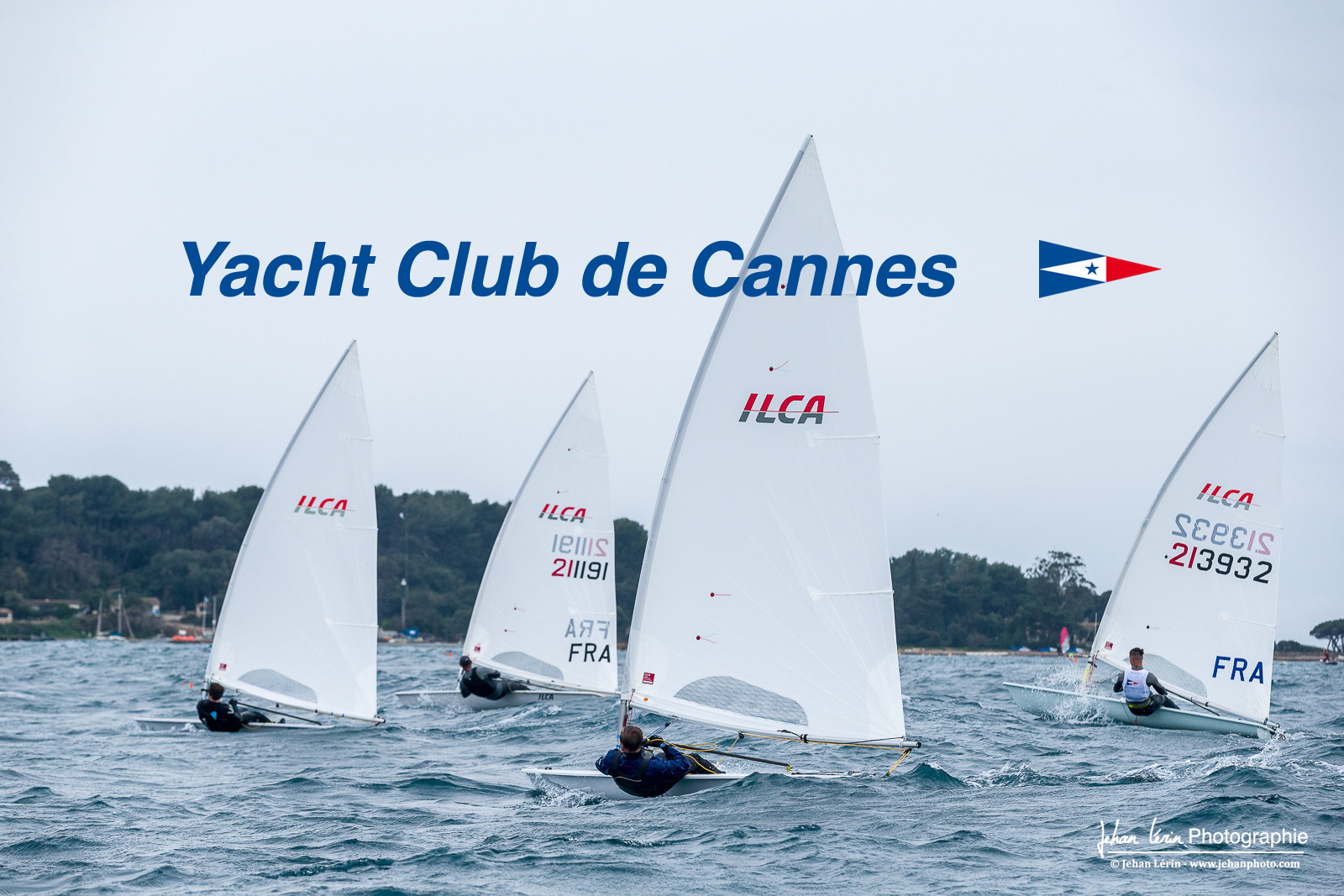 JB Bernaz et les ILCA du Yacht Club de Cannes dans la brise