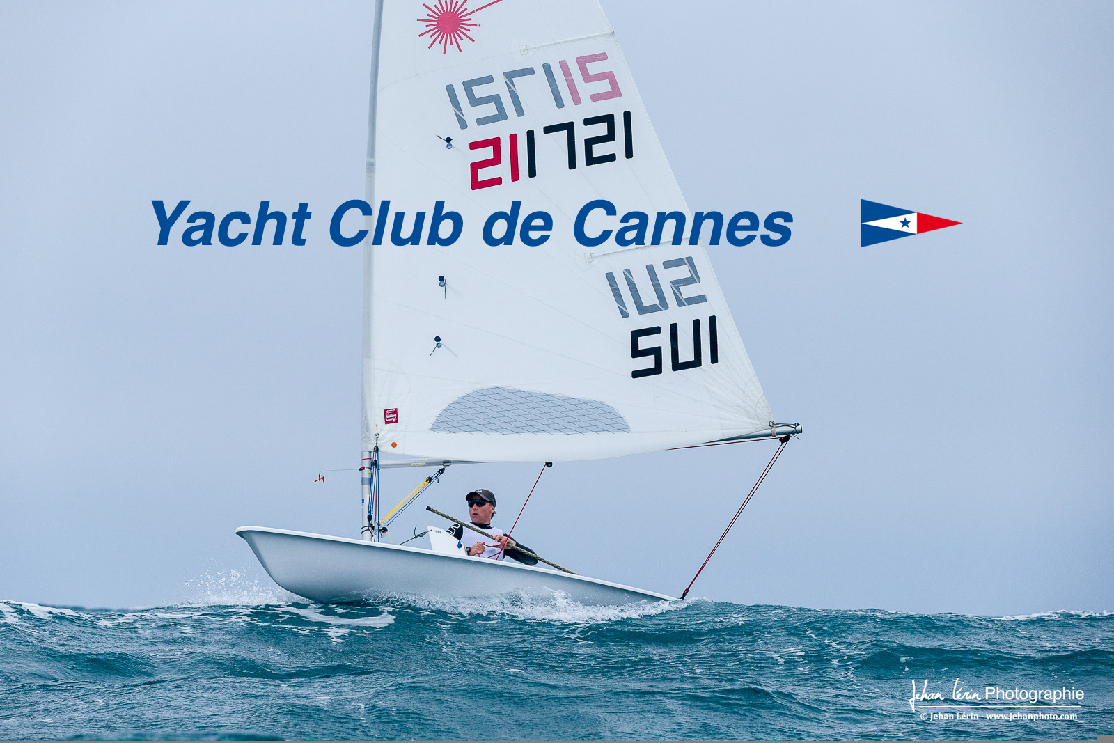 JB Bernaz et les ILCA du Yacht Club de Cannes dans la brise